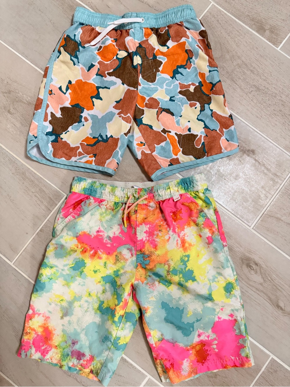2 pair boys sz Large 12/14 swim trunks